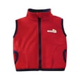 thumbnail image 1 of Zwiiyzr 1-9Y Boys Girls Polar Fleece Vest Jacket Ligntweight Solid Coat Zipper Closure Sleeveless Outwear with Pockets Red, 1 of 6