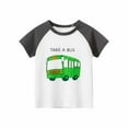 thumbnail image 1 of Zwiiyzr 1-9Y Toddler Baby Boys Clothes Summer Round Neck Short Sleeve Cotton Fashion Cartoon Print T-Shirt Tops Gray, 1 of 4