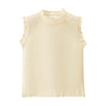 thumbnail image 1 of Zwiiyzr 2025 1-9Y Toddler Kids Girls Tank Tops Trendy Cute Solid Color Soft Sleeveless Camisole Beige, 1 of 9