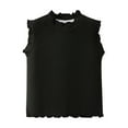 thumbnail image 1 of Zwiiyzr 2025 1-9Y Toddler Kids Girls Tank Tops Trendy Cute Solid Color Soft Sleeveless Camisole Black, 1 of 9