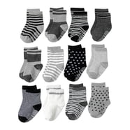 Falari Kinder Baumwollsocken Set – 12 Paar, Für Mädchen/Kleinkinder 6 Monate–2 Jahre, 12 Farben