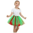 thumbnail image 1 of Zwiiyzr 2-10 Years Toddler Baby Girls Layered Tulle Tutu Princess Ballet Dress Cute Multicolour Net Yarn Skirt Multi-Color Bow Skirt Green, 1 of 4