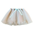 thumbnail image 1 of Zwiiyzr 2-10 Years Toddler Baby Girls Layered Tulle Tutu Princess Ballet Dress Cute Multicolour Net Yarn Skirt Multi-Color Bow Skirt White, 1 of 3