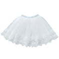thumbnail image 1 of Zwiiyzr 2025 2-12Y Girls High Waist Tulle Skirts A-Line Mesh Tutu Skirts Dress for Toddler Girl White, 1 of 9