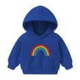thumbnail image 1 of Zwiiyzr 2-7 Years Baby Clothes Christmas Toddler Baby Boy's Girl's Hoodie Children's Casual Print Fleece Lined Sweatshirt for The Baby Gift Blue, 1 of 5