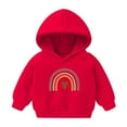 thumbnail image 1 of Zwiiyzr 2-7 Years Baby Clothes Christmas Toddler Baby Boy's Girl's Hoodie Children's Casual Print Fleece Lined Sweatshirt for The Baby Gift Red, 1 of 5