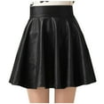 thumbnail image 1 of Zwiiyzr 2025 3-12Y Toddler Girls Skirts Faux Leather A-Line Short Mini Skirts Fall Winter Outfits Girls Clothes Black, 1 of 4