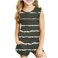 thumbnail image 1 of Zwiiyzr 3-14Y Kids Girl Clothes Summer Toddler Outfit Striped Vest Tank Tops & Shorts Cute Clothing Sets Gray, 1 of 9