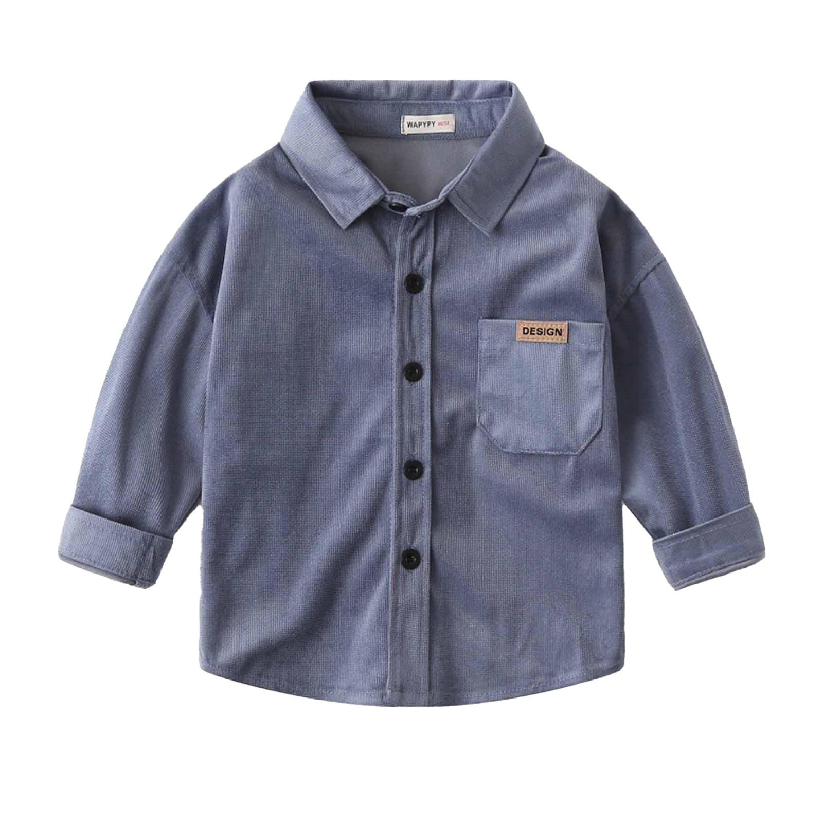 Boys Long Sleeve Button Down Corduroy Shirt Terra Cotta main image 0