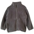 thumbnail image 1 of Zwiiyzr 3-9Y Toddler Fleece Jacket Baby Boys Girls Zipper Long Sleeve Stand Collar Unisex Thick Warm Outerwear Gray, 1 of 5