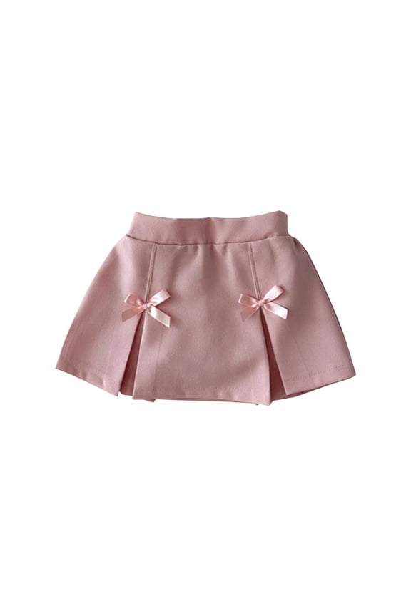 3M-3T Toddler Baby Girls Skirts Skorts Elastic Pleated Skirts for Girls Kids Casual Stretch Waist Skater Skirt Pink
