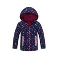thumbnail image 1 of Zwiiyzr 4-13Y Boys Jacket Waterproof Windbreaker Fleece Lining Hooded Jackets Zip Up Kids Raincoats with Pockets Dark Blue, 1 of 3