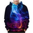 thumbnail image 1 of Zwiiyzr 4-14 Years Boys Hoodies Sweatshirt Long Sleeve Pattern T-Shirt Printed Round Neck Hooded Sweatshirt Black, 1 of 4