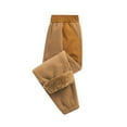 thumbnail image 1 of Zwiiyzr 4-15Y Kids Fleece Lined Sweatpants for Boys Girls Elastic Waist Pull On Winter Thick Warm Joggers Pants Coffee, 1 of 3