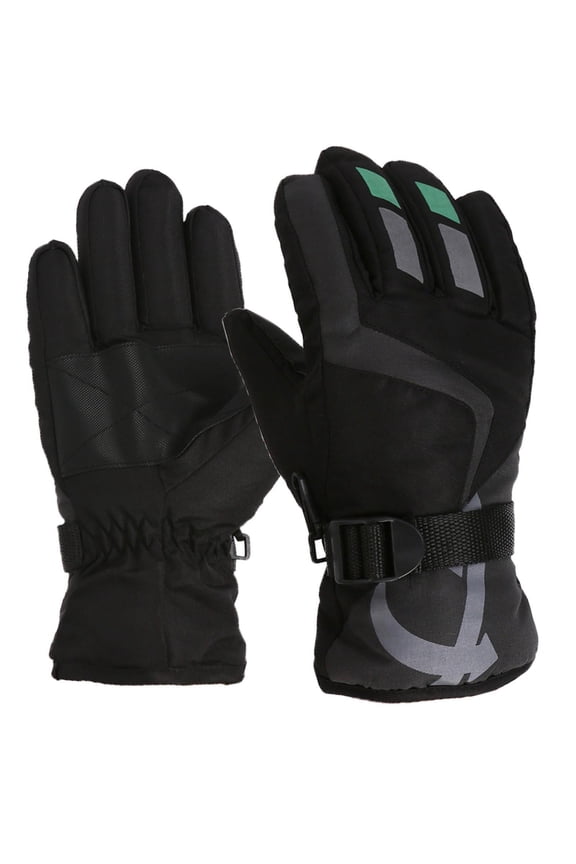 2024 4-16Y Toddler Girls Boys Winter Gloves Kids Snow Gloves Ski Waterproof Windbreaker Children Warm Gloves Black