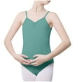 thumbnail image 1 of Zwiiyzr 2025 5-18Y Ballet Leotards for Girls Toddler Sleeveless Activewear Cami Ballet Dance Outfits Green, 1 of 5