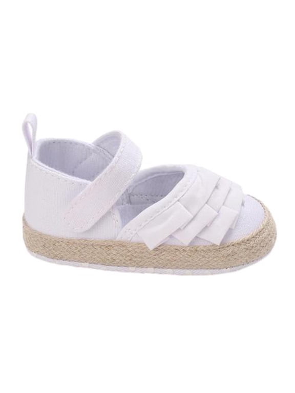 6-12 Months Unisex Baby's First Walkers Summer Toddler Sandals Outside Wear Non Slip Breathable Sweat Proof Infant Sandals White