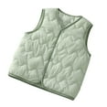 thumbnail image 1 of Zwiiyzr 8-13Y Boys Girls Puffer Vest Jacket Winter Warm Lightweight Sleeveless Outerwear Vests Green, 1 of 2