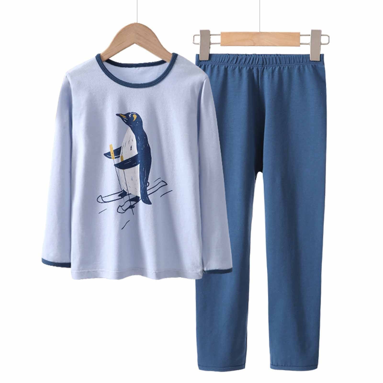 Zwiiyzr 8-14Y Kids Boys Girls Pajamas Set Baby Clothes Toddler Cotton ...