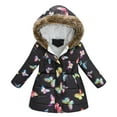 thumbnail image 1 of Zwiiyzr 8-15Y Juniors Girl's Long Coat Winter Kids Outerwear Warm Parka Puffer Jacket with Hood Black, 1 of 8