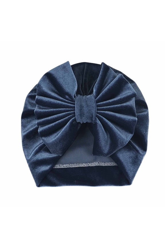 Lovskoo Baby Bonnet Fall Winter Toddler Boys Girls Flowers Knitted Floppy Windproof Warmth Ear Protection Children Hat Blue One Size 0-24 Monts