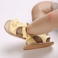 thumbnail image 1 of Zwiiyzr 2024 Baby Girls Sandals Infant Toddler Shoes Open Toe Ankle Strap Summer Outside Wear Non-Slip Breathable Sandals 6-12 Months Yellow, 1 of 7