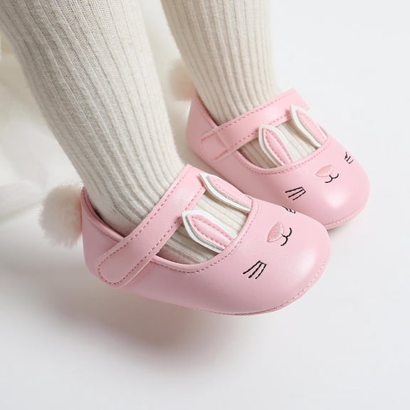 Zwiiyzr 2024 Baby Girls Sandals Infant Toddler Shoes Round Toe Slip On Summer Outside Wear Non-Slip Breathable Sandals 6-12 Months Pink