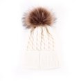thumbnail image 1 of Zwiiyzr 2024 Baby Infant Boys Girls Knitted Beanie with A Pompom Bobble Hat Toddler Kids Pure Color Hat Children Warm Cap White, 1 of 2