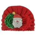 thumbnail image 1 of Zwiiyzr Baby Toddler Boys Girls Cute Flower Headbands Children Christmas Tree Santa Claus Knitting Headdress Hair Band Hair Accessories Green, 1 of 2