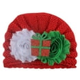 thumbnail image 1 of Zwiiyzr Baby Toddler Boys Girls Cute Flower Headbands Children Christmas Tree Santa Claus Knitting Headdress Hair Band Hair Accessories Red, 1 of 2