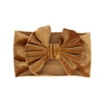 thumbnail image 1 of Zwiiyzr Bows for Girls Headbands Toddler Baby Cute Solid Color Baby Clothes Gold Velvet Pleated Oversized Headwear Headband Hair Accessories for 0-3 Years Baby Clothes Gold, 1 of 5