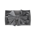 thumbnail image 1 of Zwiiyzr Bows for Girls Headbands Toddler Baby Cute Solid Color Gold Velvet Pleated Oversized Headwear Headband Hair Accessories for 0-3 Years Baby Clothes Gray, 1 of 4