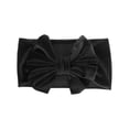 thumbnail image 1 of Zwiiyzr Bows for Girls Headbands Toddler Baby Cute Solid Color Gold Velvet Pleated Oversized Headwear Headband Hair Accessories for 0-3 Years Baby Clothes Black, 1 of 4