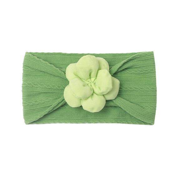 Zwiiyzr Bows for Girls Headbands Toddler Cute Bowknot Flower Solid Color Baby Headdress Elastic Band Hair Band Hair Accessories for 0-3 Years Green