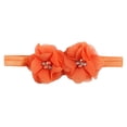 thumbnail image 1 of Zwiiyzr Bows for Girls Headbands Toddler Cute Bowknot Flower Solid Color Baby Headdress Elastic Band Hair Band Hair Accessories for 0-3 Years Orange, 1 of 4