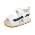 thumbnail image 1 of Zwiiyzr Boys Baby First Walking Shoes 0-15 Months Infant Slingback Sandals Toddler Kid Summer Breathable Soft Bottom Casual Non-Slip Casual Shoes White, 1 of 5