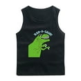 thumbnail image 1 of Zwiiyzr 2025 Boys Cartoon Tank Tops Casual Sleeveless Crewneck Tees Basic Solid Undershirts 1-12 Years Black, 1 of 3