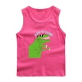 thumbnail image 1 of Zwiiyzr 2025 Boys Cartoon Tank Tops Casual Sleeveless Crewneck Tees Basic Solid Undershirts 1-12 Years Hot Pink, 1 of 3