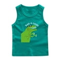 thumbnail image 1 of Zwiiyzr 2025 Boys Cartoon Tank Tops Casual Sleeveless Crewneck Tees Basic Solid Undershirts 1-12 Years Olive Green, 1 of 1