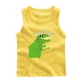 thumbnail image 1 of Zwiiyzr 2025 Boys Cartoon Tank Tops Casual Sleeveless Crewneck Tees Basic Solid Undershirts 1-12 Years Yellow, 1 of 3