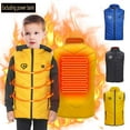 thumbnail image 1 of Zwiiyzr Boys and Girls Sleeveless Vest Heated Jacket Kids Usb Intelligent Constant Three Temperature Heated Winter 2 Areas Heated Outerwear Coat Yellow, 1 of 7