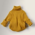 thumbnail image 1 of Zwiiyzr Boys Girls Sweaters Kids Long Sleeve Turtleneck Pullover Jumper Tops 1-8 Years Yellow, 1 of 4