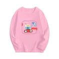 thumbnail image 1 of Zwiiyzr Boys Girls Tshirts Thin Crewneck Sweatshirts Toddler Baby Sweatshirt Solid Cotton Soft Long Sleeve Pullover Tops 3-10 Years Pink, 1 of 2