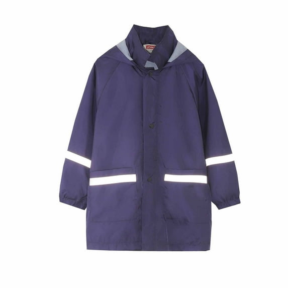 Zwiiyzr Children's Raincoats Waterproof Rain Jacket Ponchos Cute Print Hooded Rainy Season Mid-Length Jacket with Pockets for Kids 3-11 Years Old Navy 10-11 Years