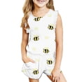 thumbnail image 1 of Zwiiyzr 2025 Girls Baby Clothes Cute Sleeveless T-Shirt Top Eastic Waist Shorts Toddler Kids Girl Outfits 2Pcs Clothing Sets Yellow, 1 of 8