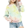 thumbnail image 1 of Zwiiyzr Girls Crewneck Oversized Sweatshirt Kids Multi-Color Fashion Long Sleeve Pullover Tops 1-12 Years Multicolor, 1 of 5