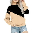 thumbnail image 1 of Zwiiyzr Girls Crewneck Oversized Sweatshirt Kids Trendy Long Sleeve Pullover Tops 1-12 Years Khaki, 1 of 5