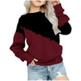 thumbnail image 1 of Zwiiyzr Girls Crewneck Oversized Sweatshirt Kids Trendy Long Sleeve Pullover Tops 1-12 Years Red, 1 of 5