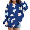 thumbnail image 1 of Zwiiyzr Girls Pullover Hoodies with Pocket Long Sleeve Printed Suitable for Aged 4-14 Years Hooded Sweatshirt Blue, 1 of 3