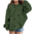 thumbnail image 1 of Zwiiyzr Girls Pullover Hoodies with Pocket Long Sleeve Printed Suitable for Aged 4-14 Years Hooded Sweatshirt Olive Green, 1 of 3